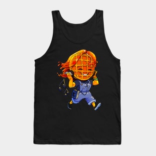 Waffle girl with a walkman Tank Top